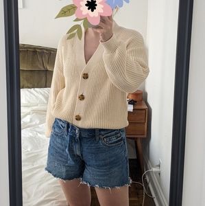 NWOT Gap Shaker Stitch Cardigan in Cream Ecru